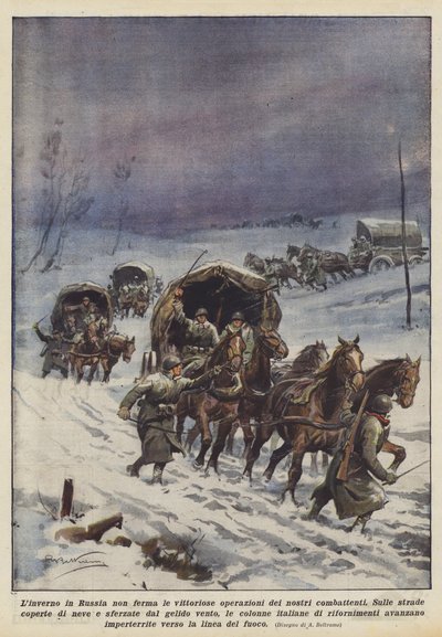 O inverno na Rússia não impede as operações vitoriosas de nossos lutadores de Achille Beltrame