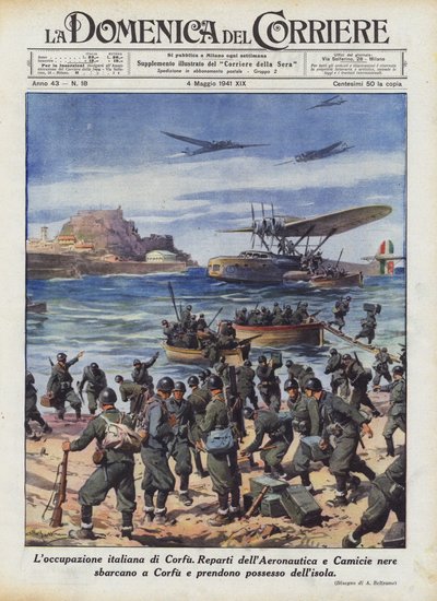 Bloqueio Italiano de Corfu de Achille Beltrame