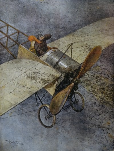 O avião de Mauvaise cai após ser atingido por enxames de gafanhotos, perto de Madrid, Espanha, ilustração de Achille Beltrame de La Domenica del Corriere, 3 de junho de Achille Beltrame