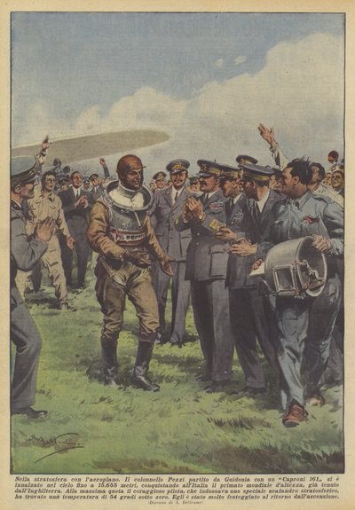 Na estratosfera com o avião de Achille Beltrame