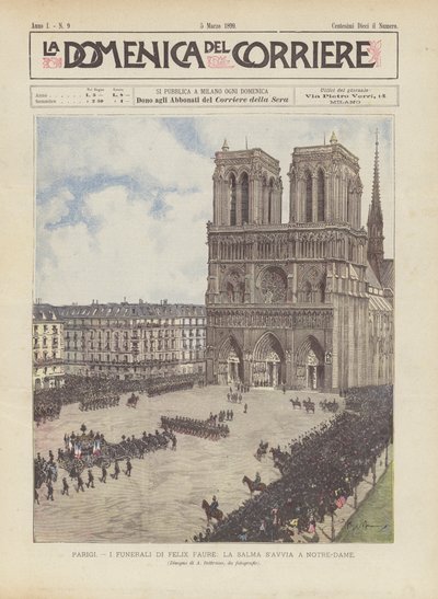 Paris, Funerais de Felix Faure, La Salma SAvvia Para Notre-Dame de Achille Beltrame