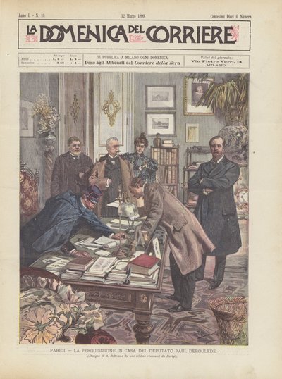 Paris, a casa de pesquisa do deputado Paul Deroulede de Achille Beltrame
