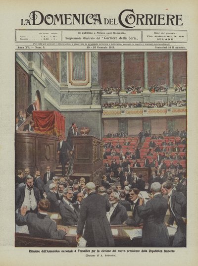 Reunião da Assembléia Nacional em Versalhes para a eleição do novo presidente da República Francesa de Achille Beltrame