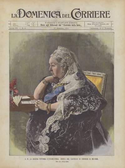 Sm rainha victoria da inglaterra morto em osborne castle the 22nd corr de Achille Beltrame