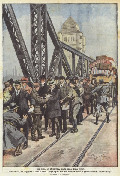 Na ponte Homberg, na região do Ruhr de Achille Beltrame