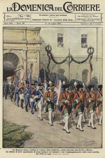 A Brigada Cueno celebra a Festa das Bandeiras de Achille Beltrame