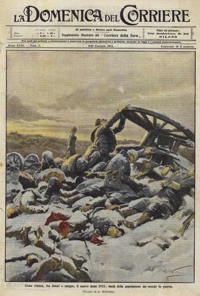 O novo ano de 1915 com metade da população do mundo em guerra de Achille Beltrame