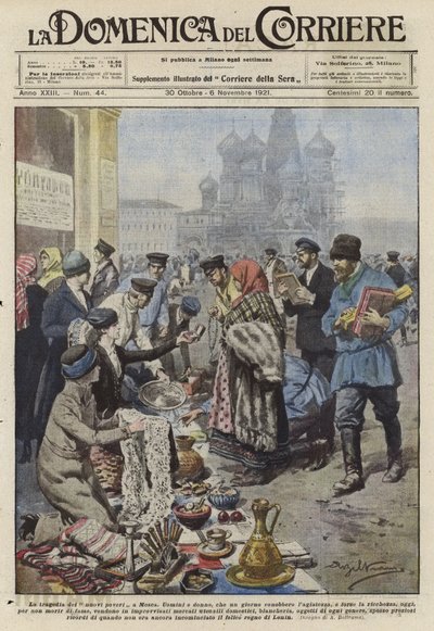 Os ricos são obrigados a vender seus pertences na Rússia pós-revolucionária de Achille Beltrame
