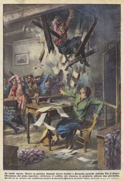 Uma bola de fogo humana de Achille Beltrame