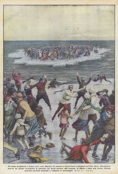 Um campo de gelo para uma caminhada nas ondas de Achille Beltrame