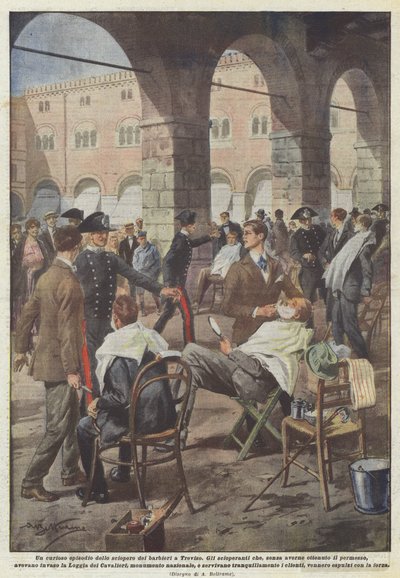 Um curioso episódio da greve de barbeiros em Treviso de Achille Beltrame