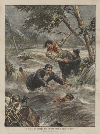 Um episódio da tempestade na província de Cuneo na semana passada de Achille Beltrame