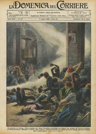 Um relâmpago na igreja de Achille Beltrame