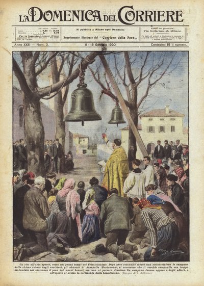 Um ritual ao ar livre, como nos primeiros tempos do cristianismo de Achille Beltrame