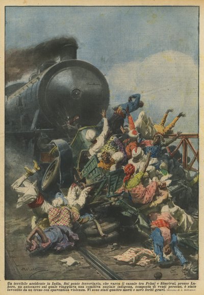 Um terrível acidente na Índia de Achille Beltrame