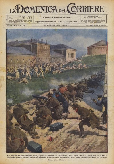 Um motim trágico nas prisões em Folsom, Califórnia de Achille Beltrame