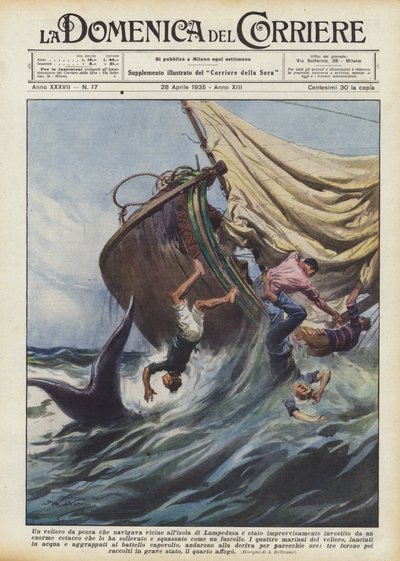 Um navio de pesca que navegava perto da ilha de Lampedusa foi subitamente investido de Achille Beltrame
