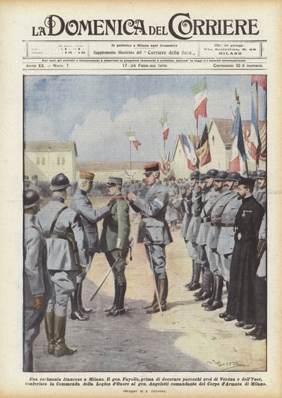 Uma cerimônia francesa em Milão de Achille Beltrame