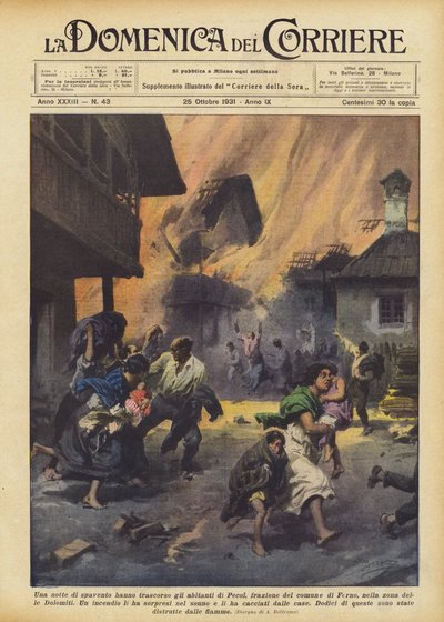 Uma noite de espanto passou os habitantes de Pecol, uma aldeia no município de Forno de Achille Beltrame