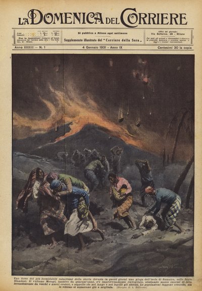 Talvez um dos cataclismas mais formidáveis da história tenha devastado nestes dias uma praga de Achille Beltrame