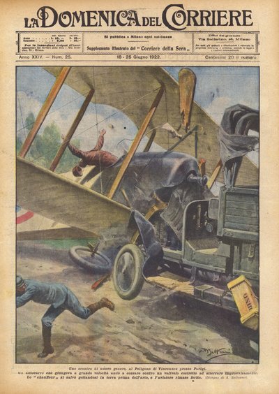 Um choque de um novo gênero no polígono de Vincennes perto de Paris de Achille Beltrame