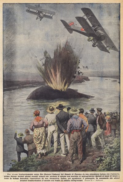 Um estranho bombardeio aéreo de Achille Beltrame
