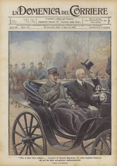 Viva o Roi! Vive o italiano! A chegada de Victor Emmanuel III na capital francesa que o de Achille Beltrame