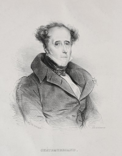 François René Auguste Victome de Chateaubriand de Achille Devéria