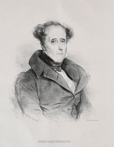 François René Auguste Victome de Châteaubriand. de Achille Devéria