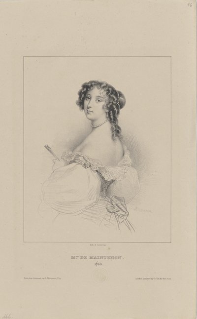 Françoise d&39;Aubigné, Marquesa de Maintenon 1635-1719, 1830-1840s. de Achille Devéria