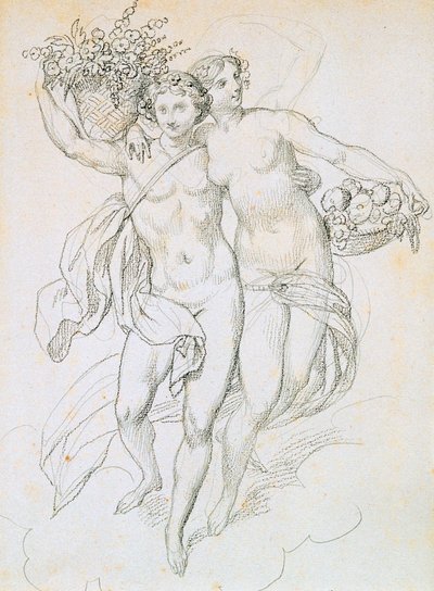 Psique e Cupido, c1820-1857 de Achille Devéria