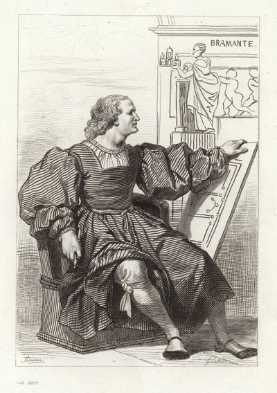 Donato Bramante, arquiteto italiano de Achille Devéria