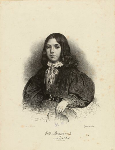 Retrato de Vito Mangiamele 1827-1897, 1839. de Achille Devéria