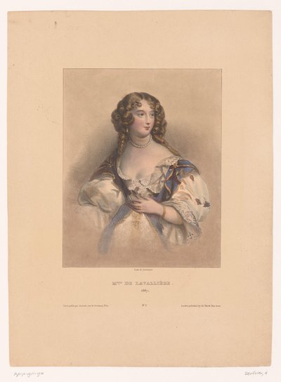 Retrato de Louise de La Valliere Miss de Lavallière, 1667 (título no objeto) de Achille Devéria