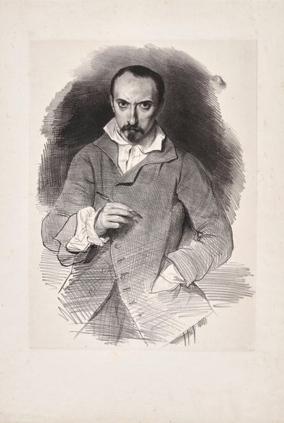 Auto-retrato, segundo quartel do século XIX. de Achille Devéria