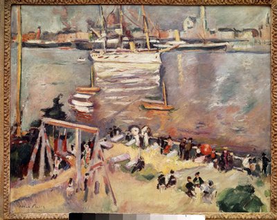 Entrada de um Corvette no Porto de Antuérpia Pintura de Othon Friesz (1879-1949) 1906 Colecção privada de Achille Emile Othon Friesz