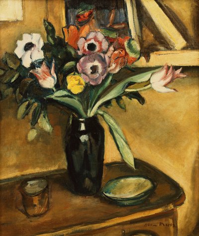 Vaso de Flores - Anémonas e Túlipas; Vaso de Fleurs - Anémonas e Túlipas de Achille Emile Othon Friesz