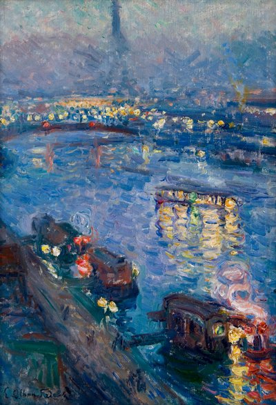 O Sena em Paris - Pont de Grenelle de Achille Emile Othon Friesz