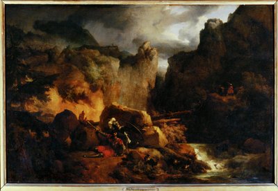 Paisagem. Morte de Roland em 778 - Paisagem. Morte de Roland em 778 ... de Achille Etna Michallon