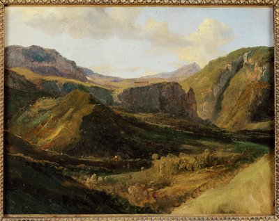 O templo de Segesta, Sicília (pintura sobre tela) de Achille Etna Michallon