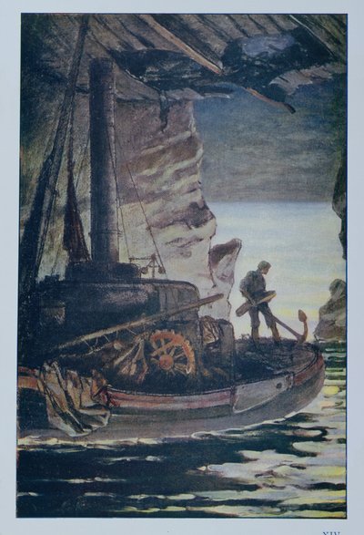Ilustração dos Trabalhadores do Mar de Victor Hugo (1802-85) 1923 de Achille Granchi-Taylor