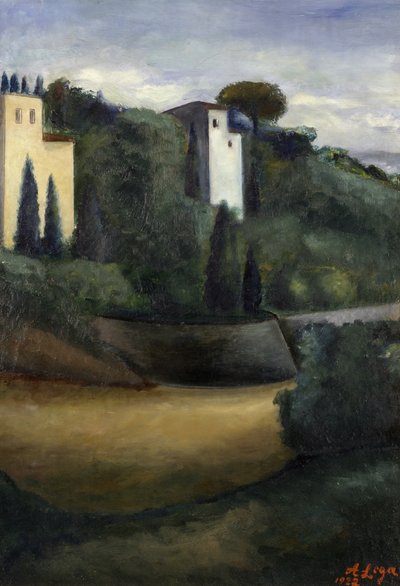 Moradias isoladas em Fiesole de Achille Lega