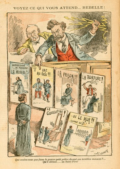 Le Pelerin, Satirical in Colours de Achille Lemot