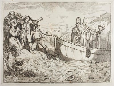 Desembarque junto ao Tibre de Achille Pinelli
