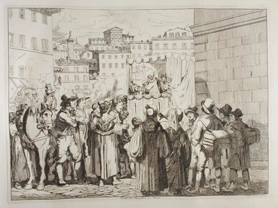Espetáculo de marionetas em Roma de Achille Pinelli