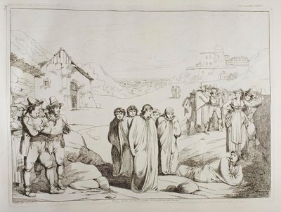 Corrida de sacos nos arredores de Roma de Achille Pinelli