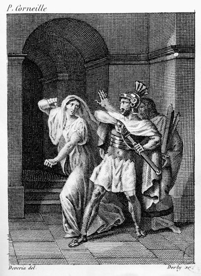 Ilustração de Horatii por Cornelius Peter (1606-84) de Achille after Deveria