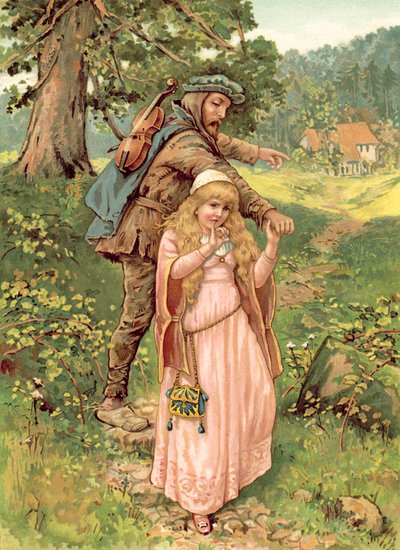 A Princesa e o Mendigo (cromolito) de Ada Dennis