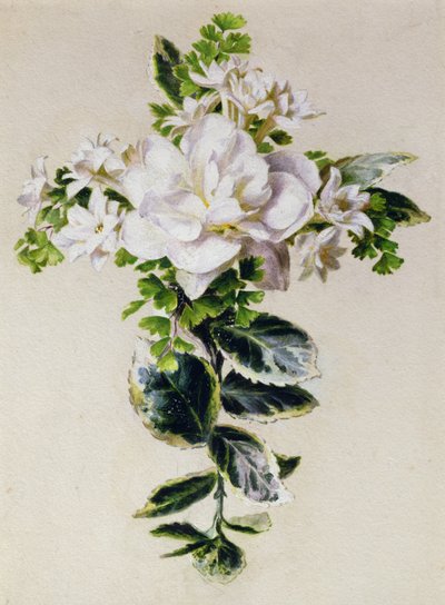 Uma Cruz Floral (aquarela sobre papel) de Ada Hanbury