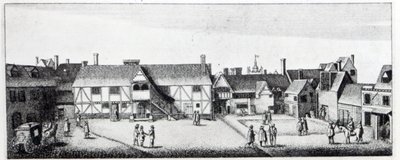 South View da Arundel House em Londres, gravada por Wenceslaus Hollar em 1646 e publicada em 1792 de Adam Alexius Bierling
